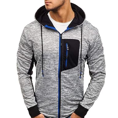 ITISME Herren Pullover Herren Hoody Zipper Slim Hoodies Sweatshirts Pullover Mantel Jacke Herren Pollover