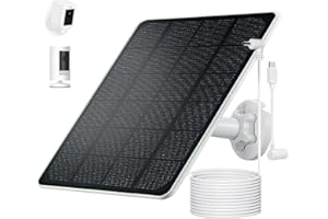 MYTIONS Ring Camera Solar Panel Charger, Compatible with Stick Up Cam, Stick Up Cam Pro, Spotlight Cam Plus/Pro, 5W5V, Weatherproof, 3M/9.8FT Cable (1Pack)