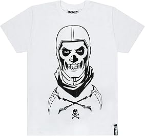 Fortnite cráneo Trooper Niños Camiseta Blanca de Battle Royale de los niños 