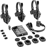 Hollyland Solidcom C1 Wireless Headset Intercom System 4-Person Full Duplex 1100ft Team Communication Group Talk Single-Ear Headset with 1 Master &amp; 3 Remote Headsets