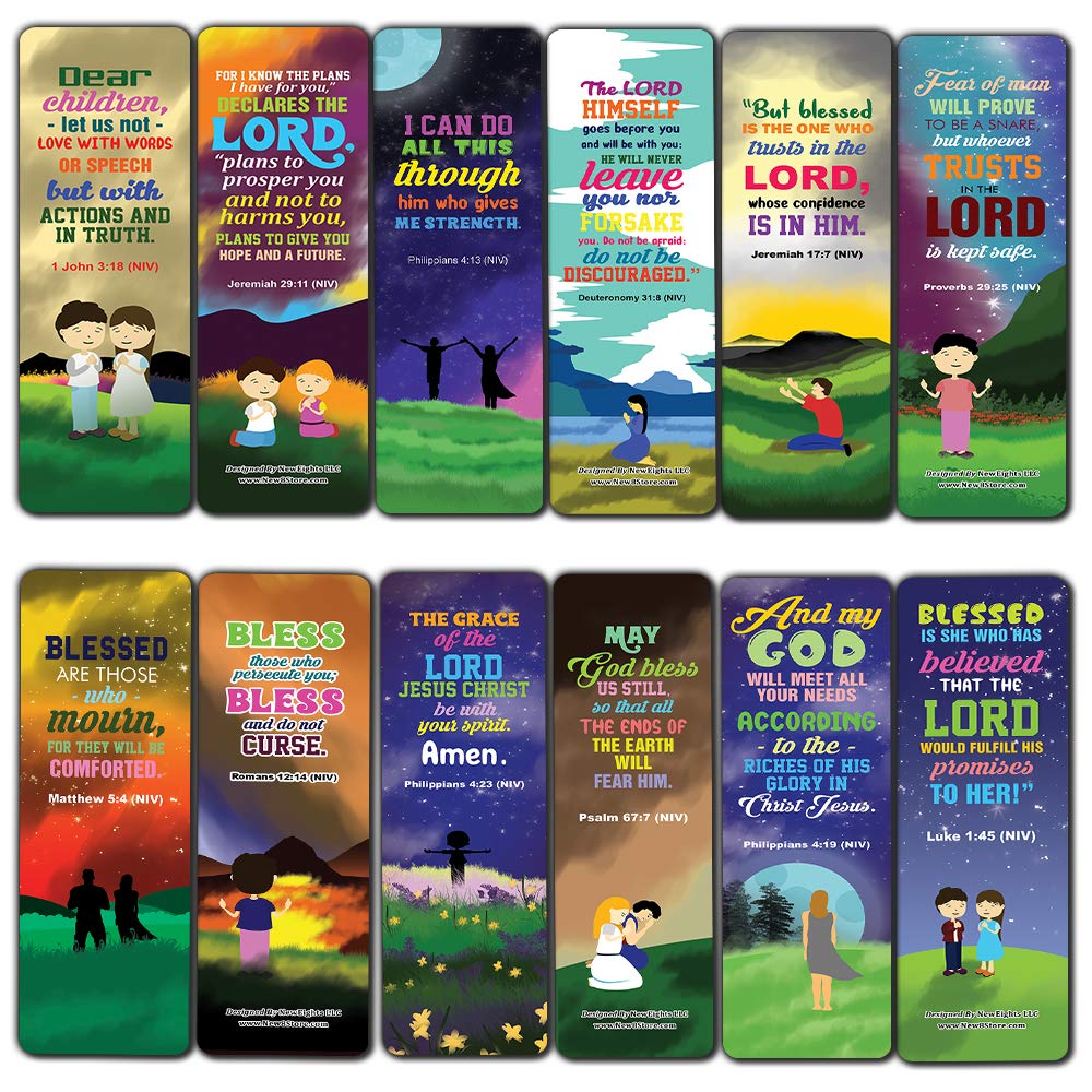 Top Bible Verses About God's Blessings NIV Bookmarks for Teens (12-Pack)