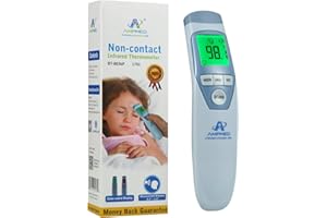 Amplim Hospital Medical Grade Non-Contact No-Touch Forehead Thermometer for Baby and Adults. Touchless Temporal Fever Thermometer, FSA HSA Approved Accurate and Fast Digital Baby Thermometer