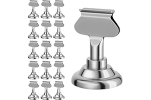 Urban Deco Table Number Card Holders, Set of 16, 1.5 inch, Silver, Steel, Wedding, Party, Office, Home Decoration