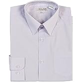 Gioberti Boys Long Sleeve Solid Dress Shirt
