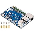 Compute Module 4 to Raspberry Pi 4 Adapter, Connect CM4 to Replace Raspberry Pi 4B, Alternative for Pi 4,Onboard 4-ch USB 3.0,RJ45 Gigabit Ethernet Port,PoE Header,Compatible with Pi 4B Series Hats