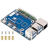 Compute Module 4 to Raspberry Pi 4 Adapter, Connect CM4 to Replace Raspberry Pi 4B, Alternative for Pi 4,Onboard 4-ch USB 3.0,RJ45 Gigabit Ethernet Port,PoE Header,Compatible with Pi 4B Series Hats