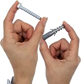 1STec 6 x M10 x 50mm Galvanised Anchor Nylon Mungo Wall Plug Kit + 13mm Hex Bolt view 7