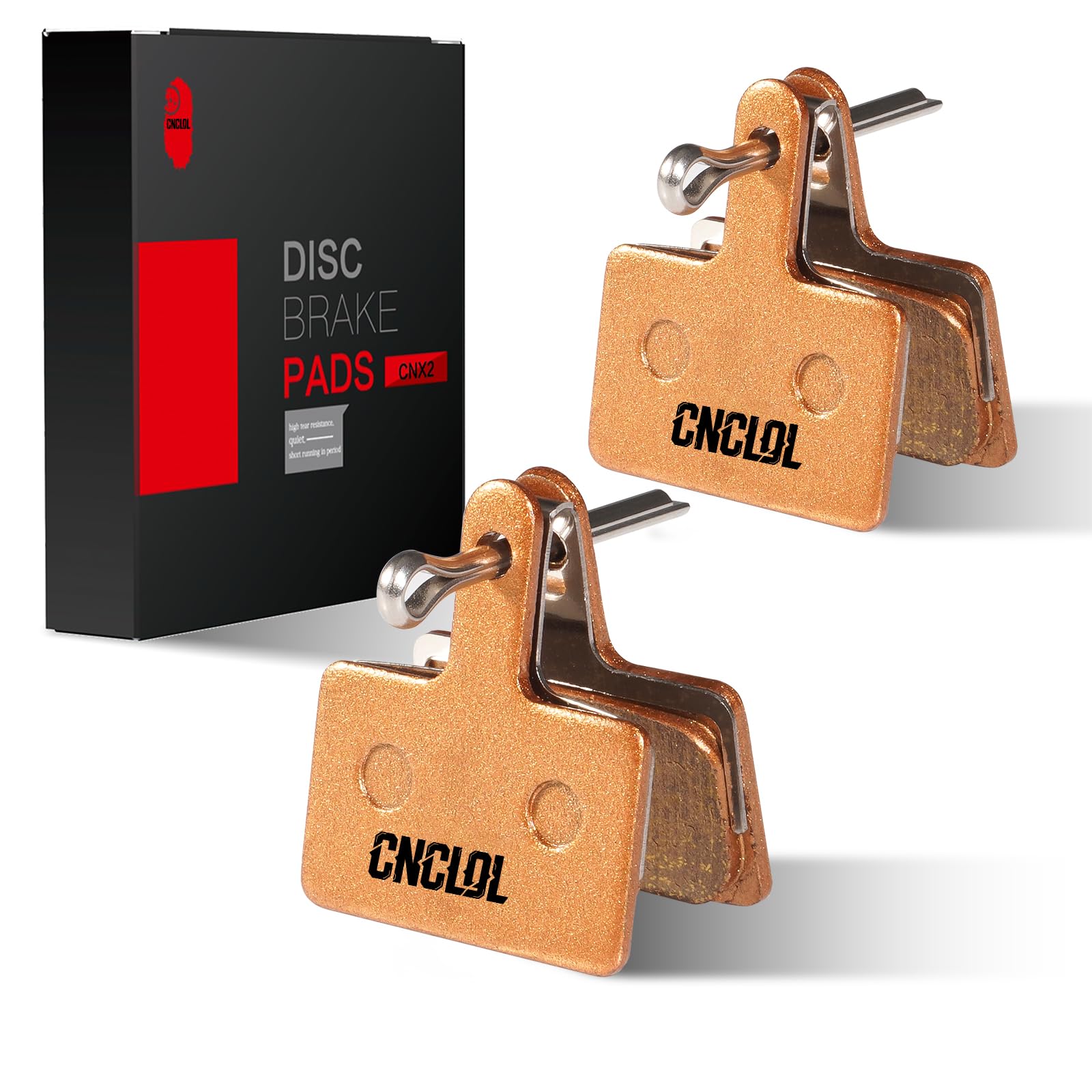 CNCLOL Bike Brake Pads For Shimano B01S B03S B05S M315 M355 M365 M375 M395 M445 M446 M447 M486 M495 M515 M525 M585 M615 M675 Shimano mt200 Tektro TRP r180p/s.Polymetallic(2 pairs)