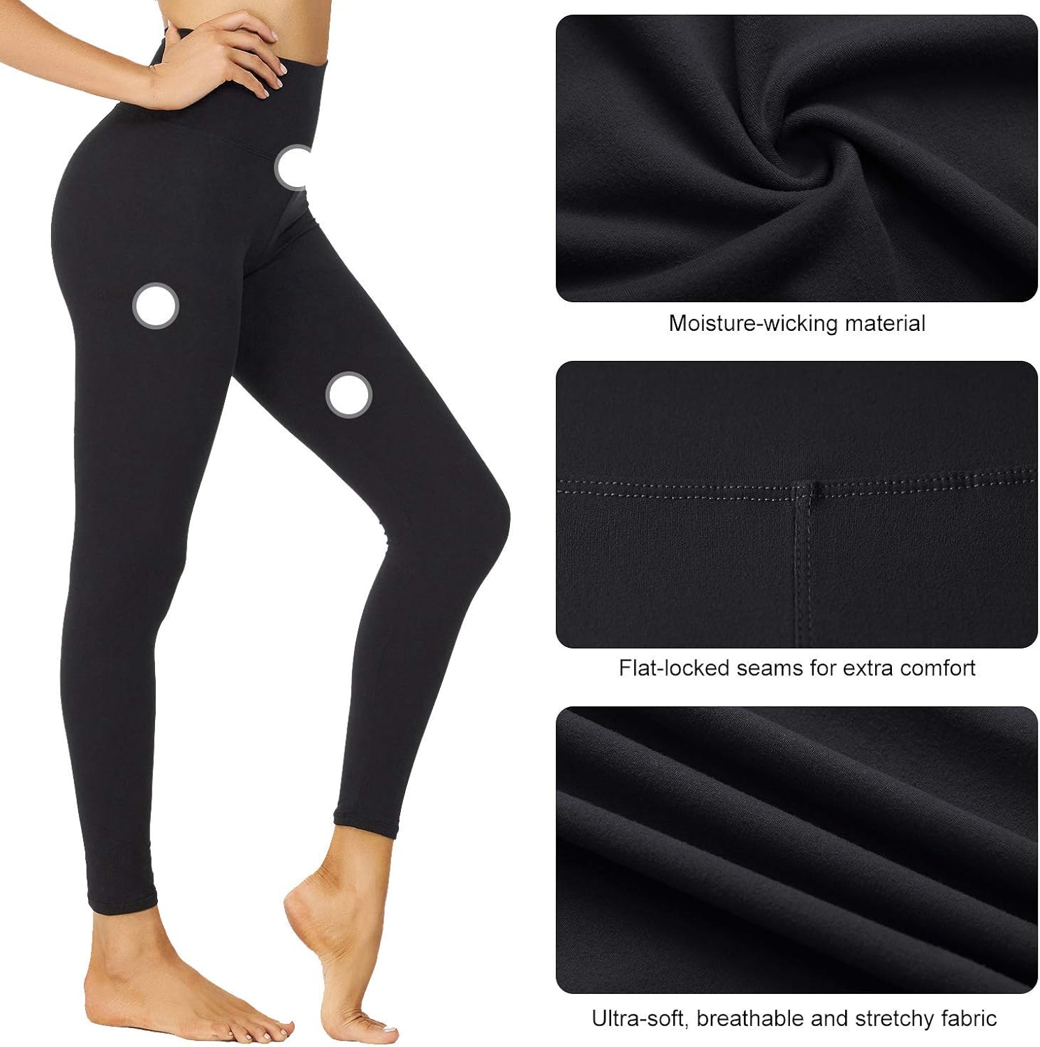NexiEpoch Leggings for Women - High Waisted Soft Stretch Yoga Pants for Workout, Running - Reg & Plus Size: Clothing