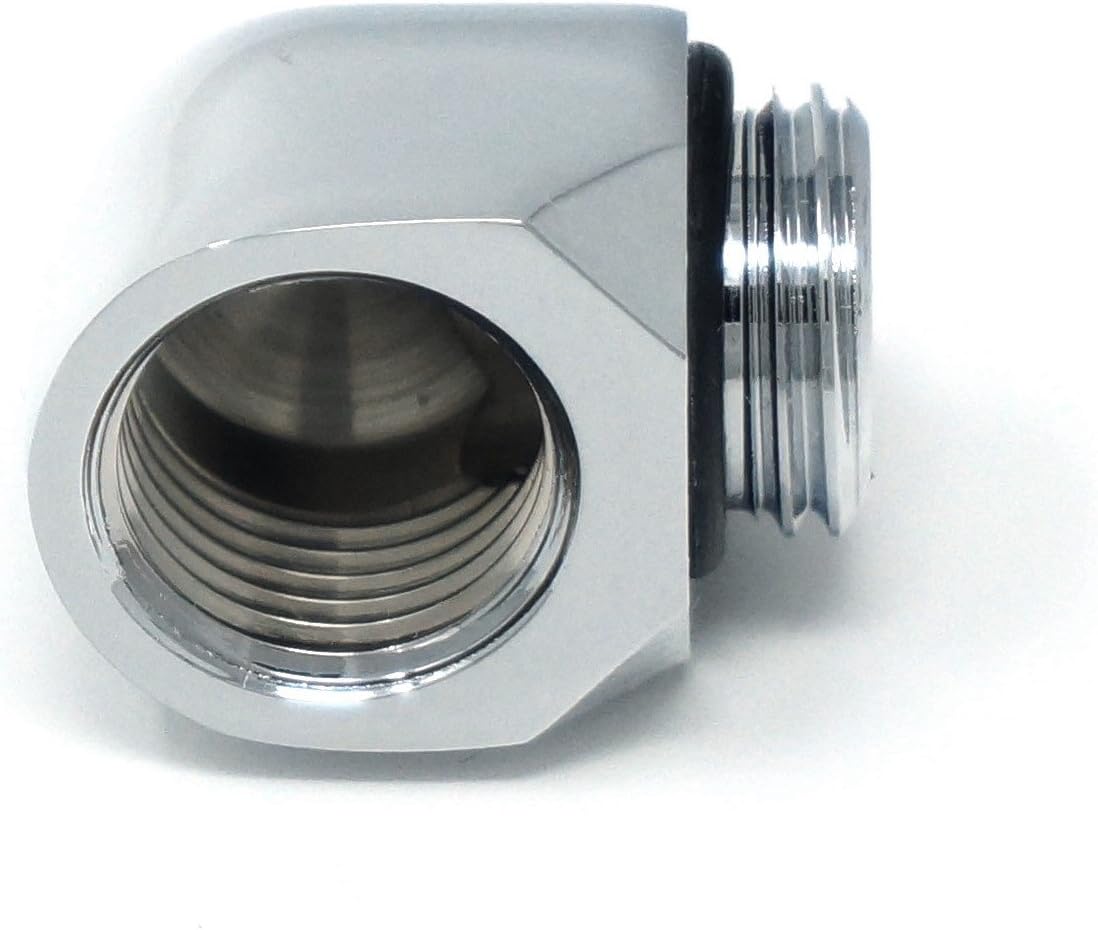 Morthan Cooling Angled 90° Fixed Adapter Fitting Chrome