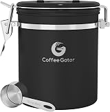 Coffee Gator Airtight Canister 1300 mL Stainless Steel with Date Tracker