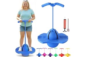 Balance Jumping Ball - Balance Board With Handle, Crazy Jumper Jump Ball Safe Hopper Ball for Indoor & Outdoor Play, Perfect 
