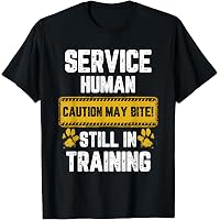 Maglietta Gildan 'SERVICE HUMAN DO NOT PET' – Divertente T-Shirt Per Proprietari Di Cani Da Assistenza - Foto 1
