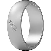 ThunderFit Silicone Wedding Ring for Men, Rubber Wedding Band 8.7mm Wide 2.5mm Thick