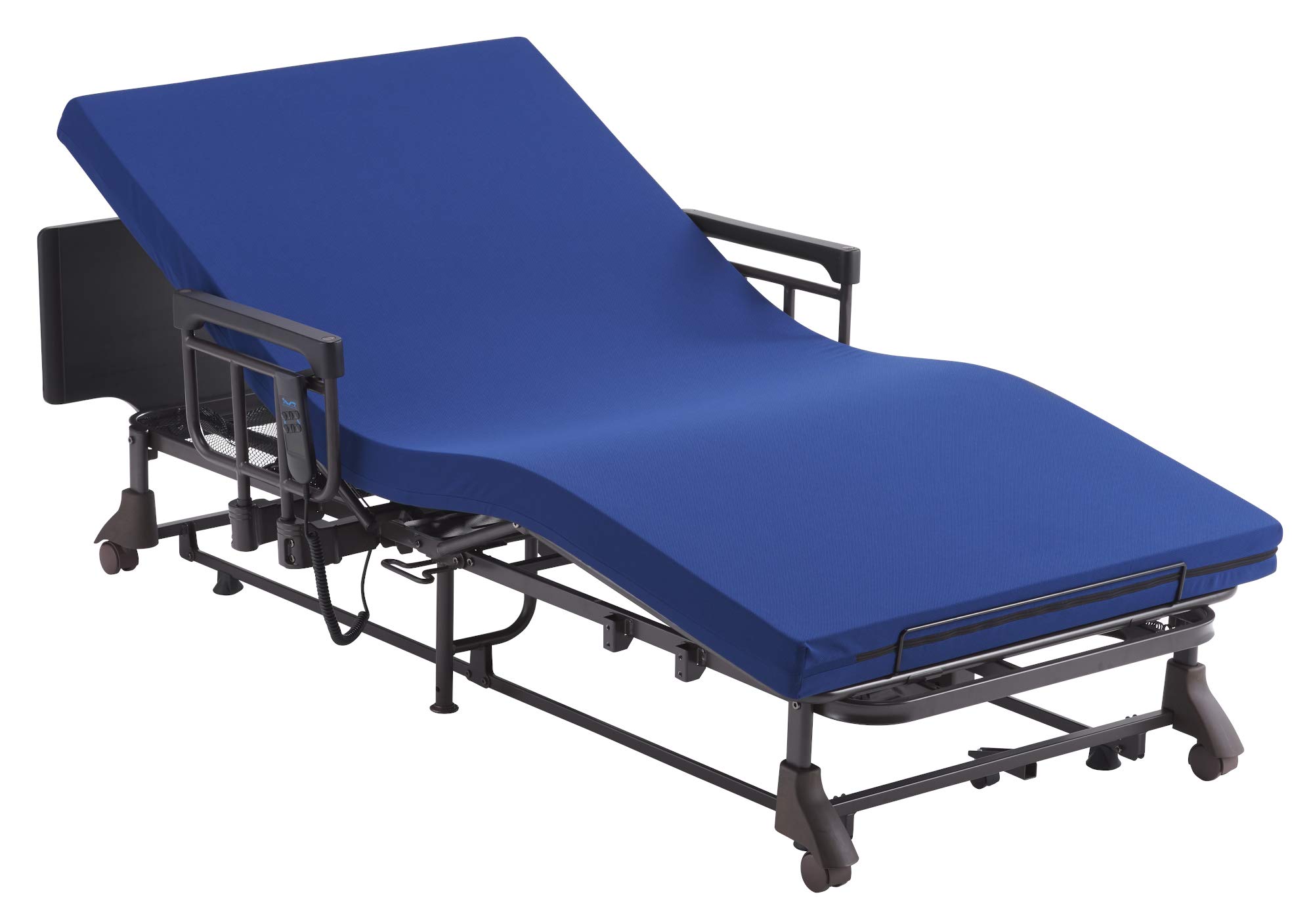 アテックス ベッド 電動 リクライニング 収納式 2モーター マットレス分離タイプ AX-BE580 ブルー商品画像