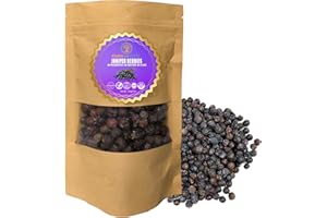 Cure wid Pure Dried Juniper Berries 4oz | Wild Harvested, Non-GMO Additives & Preservative-Free Organic Juniper Berries Whole in Eco-Friendly Resealable Bag |Elevate Meats, Soups, Teas & More