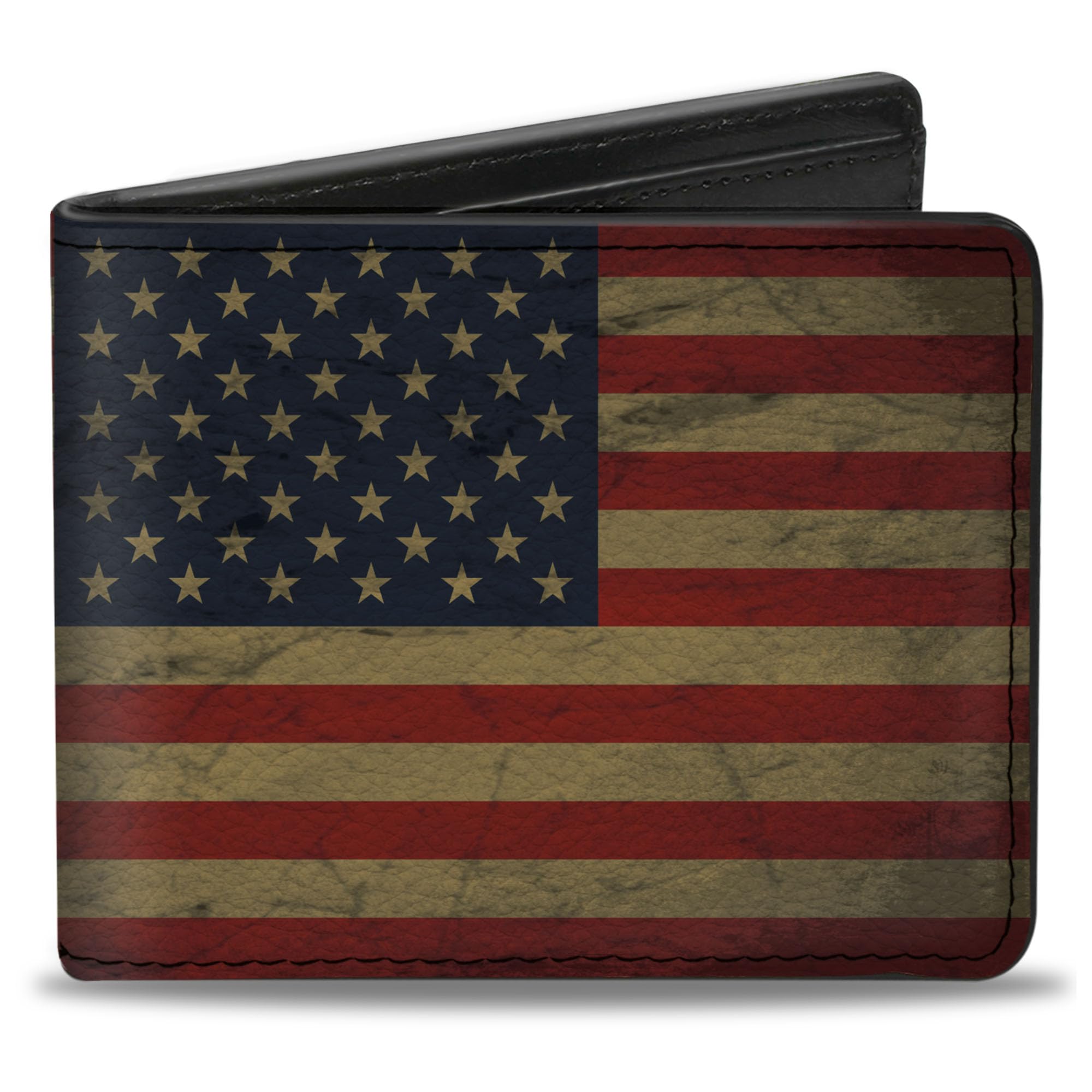 Buckle-Down Unisex Bifold Wallet United States Travel Accessories Bi-fold Wallet, multicoloured, 4.0" x 3.5"