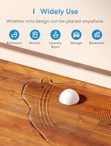 Meross Smart Water Leak Detector Hub Required App Alert IP67 HomeKit view 8