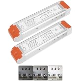 Juyace 2 Pack 120W 10A Dimmable LED Power Supply 110v to 12v Transformer | Ultra-Quiet Fanless Design for LED Strip Lights, Signage, CCTV, 12V Systems