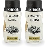 Krinos Organic Tahini - Organic Sesame Seeds, 2 pk x 11 oz squeeze bottle | #1 tahini brand in USA. 100% USDA Organic roasted