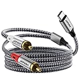 Japuda USB C to 2RCA Audio Cable Type C to 2RCA