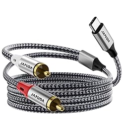 Japuda USB C to 2RCA Audio Cable Type C to 2RCA