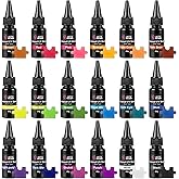 LET'S RESIN UV Resin,18 Dark Colored UV Resin, Odorless & Low Shrinkage UV Color Resin with Vibrant Colors, Black and White UV Resin Kit for Crafts, Jewelry Making, Colored Resin Casting and Coating
