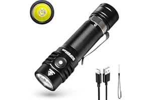 Sofirn SC18 EDC Flashlight Rechargeable, 1800 High Lumen Pocket Flashlight, Lightweight Small Torch with One Powerful LED, Ty