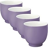 FORLIFE Tazza Da Tè Con Manico In Ceramica, Set Da 4, 10 Oz, Colore Black Graphite, Microonde E Lavastoviglie - 3