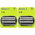 Series 3 Replacement Head for Braun Electric Shaver -21B- Compatible with Braun Electric Razors 300s, 310s, 3010BT (2 Pack)