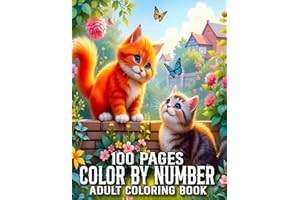 100 Pages Color By Number Coloring Book For Adults: Color By Number Coloring Book With Spring, Flowers, Butterflies, Birds, Animals And More...(100 Pages Color By Number)