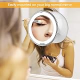 BEAUTURAL 10X Magnifying Lighted Vanity Mirror with 360° Swivel view 2