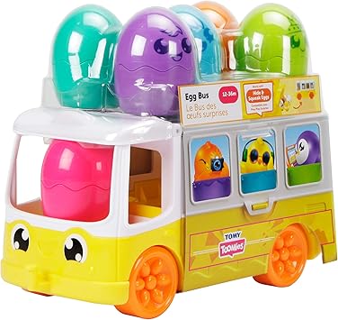 Tomy Toomies Hide And Squeak Egg Bus Baby Toy Trieur De Formes Educatif Avec Couleurs Et