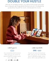 ARZOPA 15.6 Inch Portable Monitor 1920x1080 IPS USB C HDMI Kickstand view 2