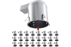 SUNCO LIGHTING Sunco 24 Pack Can Lights for Ceiling 6 Inch Remodel Recessed Lighting Housing, 120-277V, TP24 Connector Included, Air Tight Can, Easy Install, IC Rated, UL & Title 24 Compliant