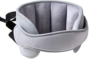 StoHua Child Car Seat Head Support - Baby Safety Car Seat Neck Relief Holder, Adjustable Head Band Strap Headrest, Baby & Kids Travel Accessories, Grey