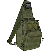 Qcute Tactical Backpack, Waterproof Military Cross-body Molle Sling Shoulder Backpack Chest Bag for Outdoor Every Day Carry