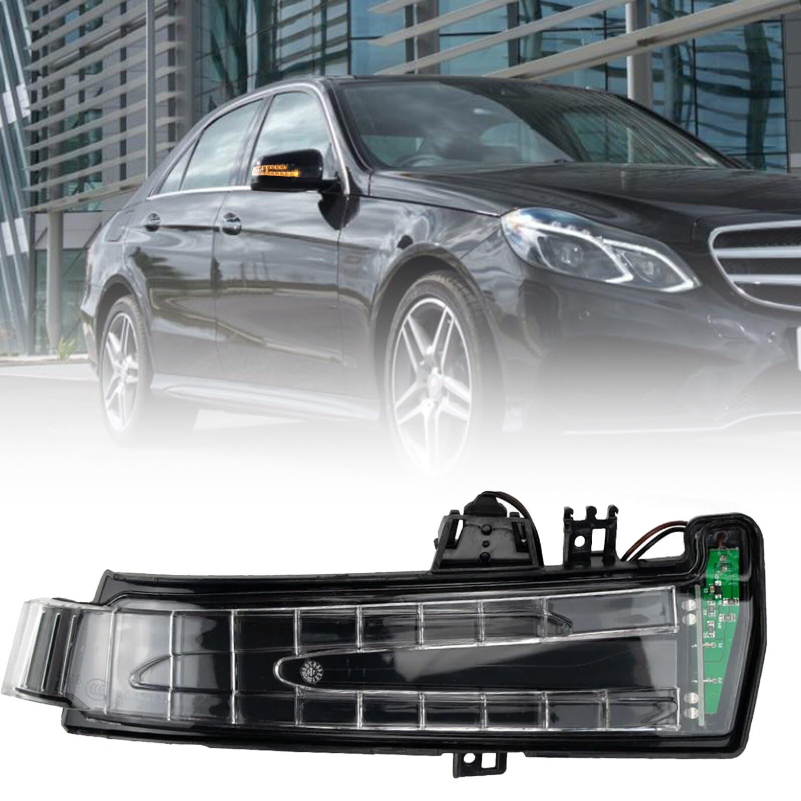 SKUNTUGUANG Car Turn Indicator Door Side Wing Mirror Signal Lamp for Cars S-Class E-Class C-Class (Right wing)