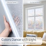 rabbitgoo Rainbow Window Film Privacy Glass Decor 30x200cm Static Cling view 2