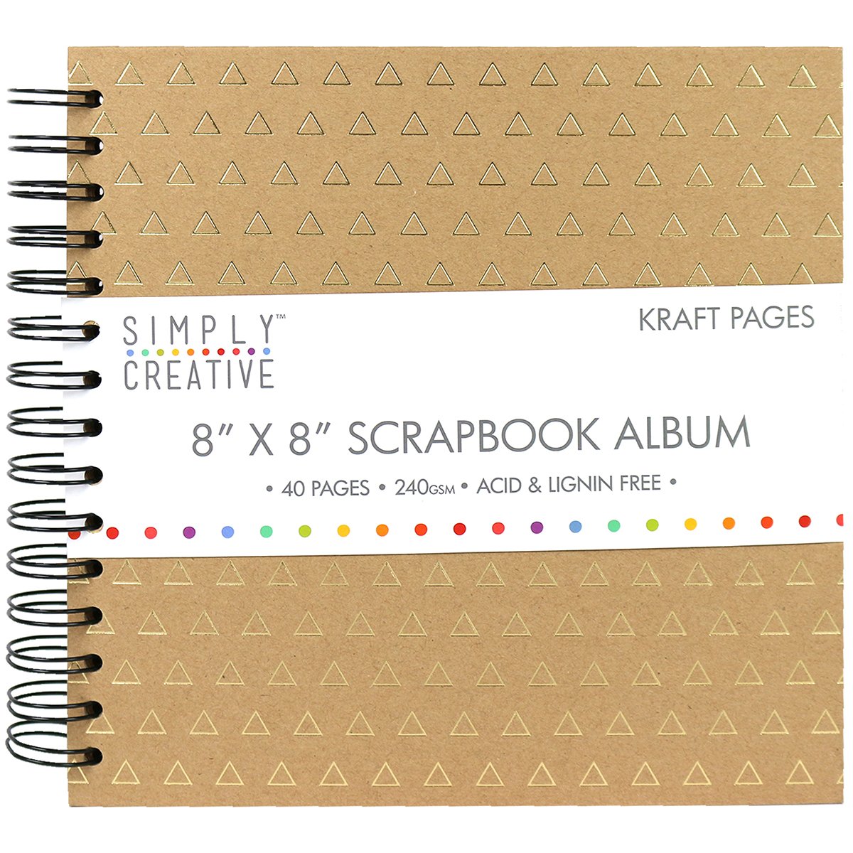 SCALB010 Kraft Triangles SC 8 x 8 Album