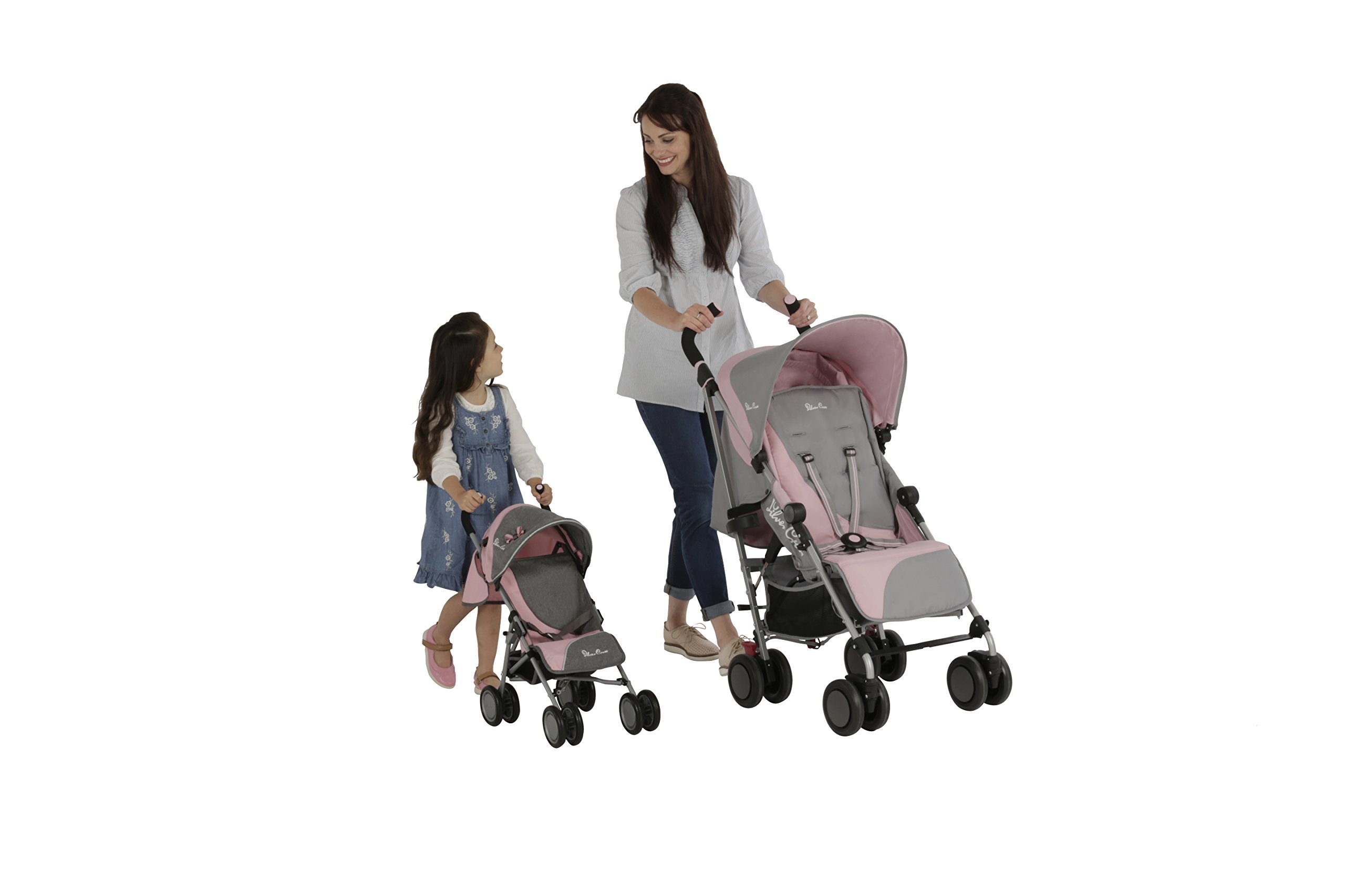 silver cross pop dolls pushchair in vintage pink