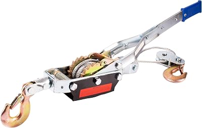 Toolzone 4 Ton Cable Puller Manual Winch Long Handle Ratchet 2m Cable