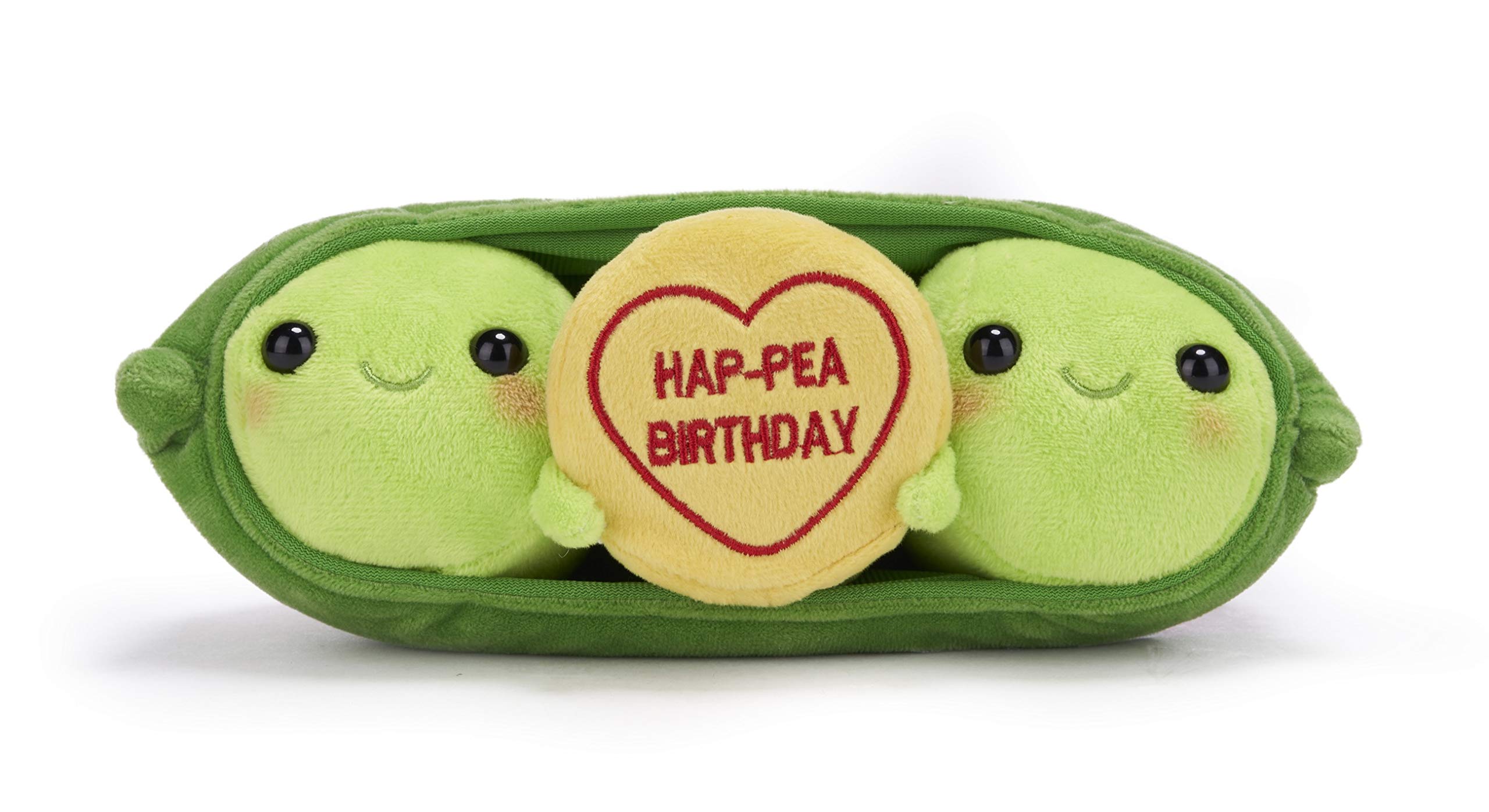 Swizzels Love Hearts Pete & Penelope Pea 'HAP-PEA BIRTHDAY' Message 9" Soft Toy (23cm)