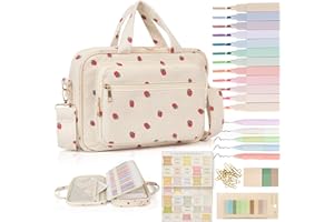 YKFLY Bible Cover Case for Women Bible Study Supplies Organizer Large Bible Tote Bags Corduroy Bible Carrying Case for Girls Christian Gifts for Women (Red-Strawberries, Large)