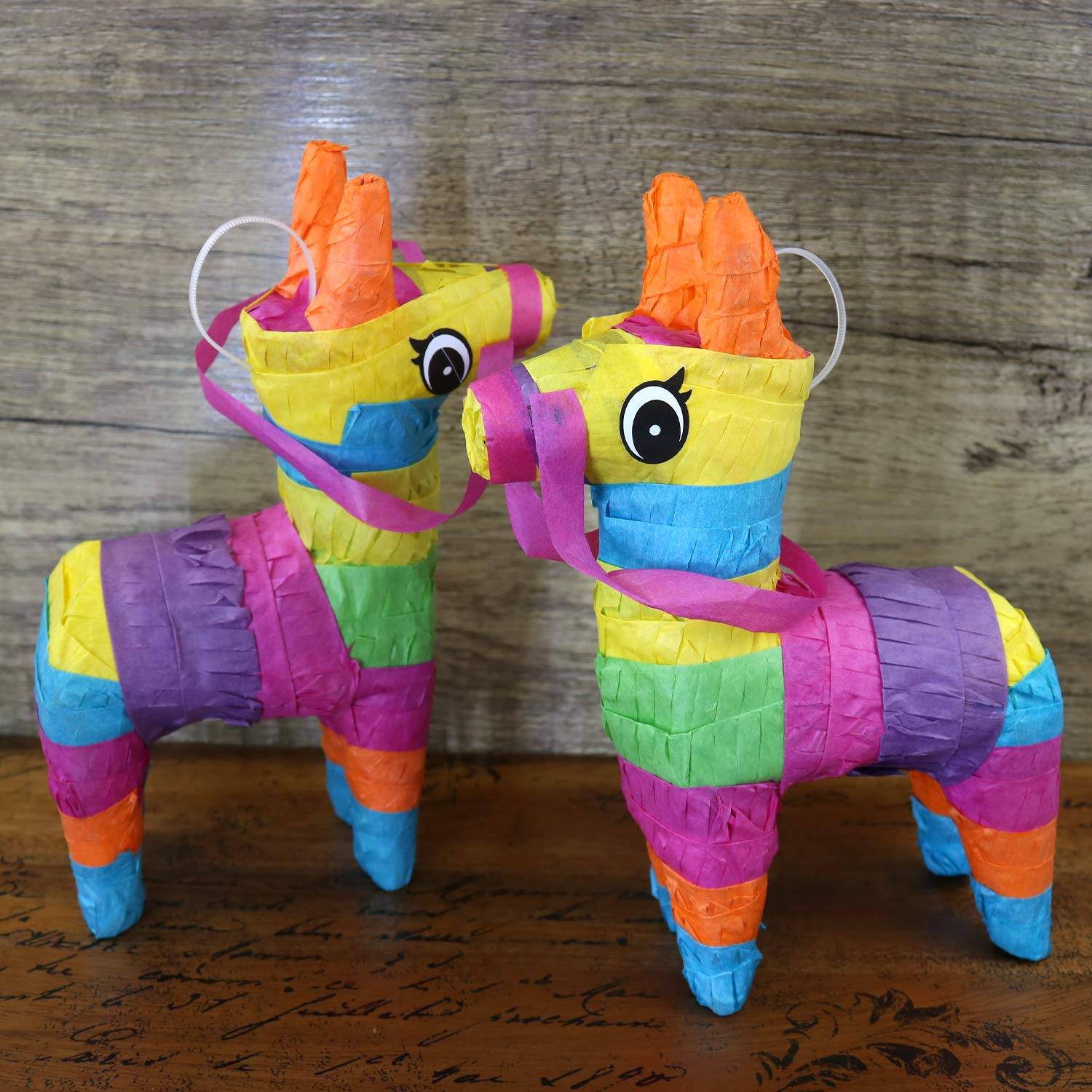 GIFTEXPRESS 6 Pack Mini Donkey Piñatas 7.5x5.5