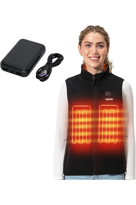 Heated Vest With Battery Pack KOVNLO Women's Car Coat, 4 In 1 Smart Controller, Lights-Out Design, Lightweight Heating Vest (Battery Pack Not Included Milwaukee Heated Jacket