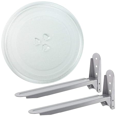 Spares2go - Plato giratorio de cristal (245 mm) + soportes de ...