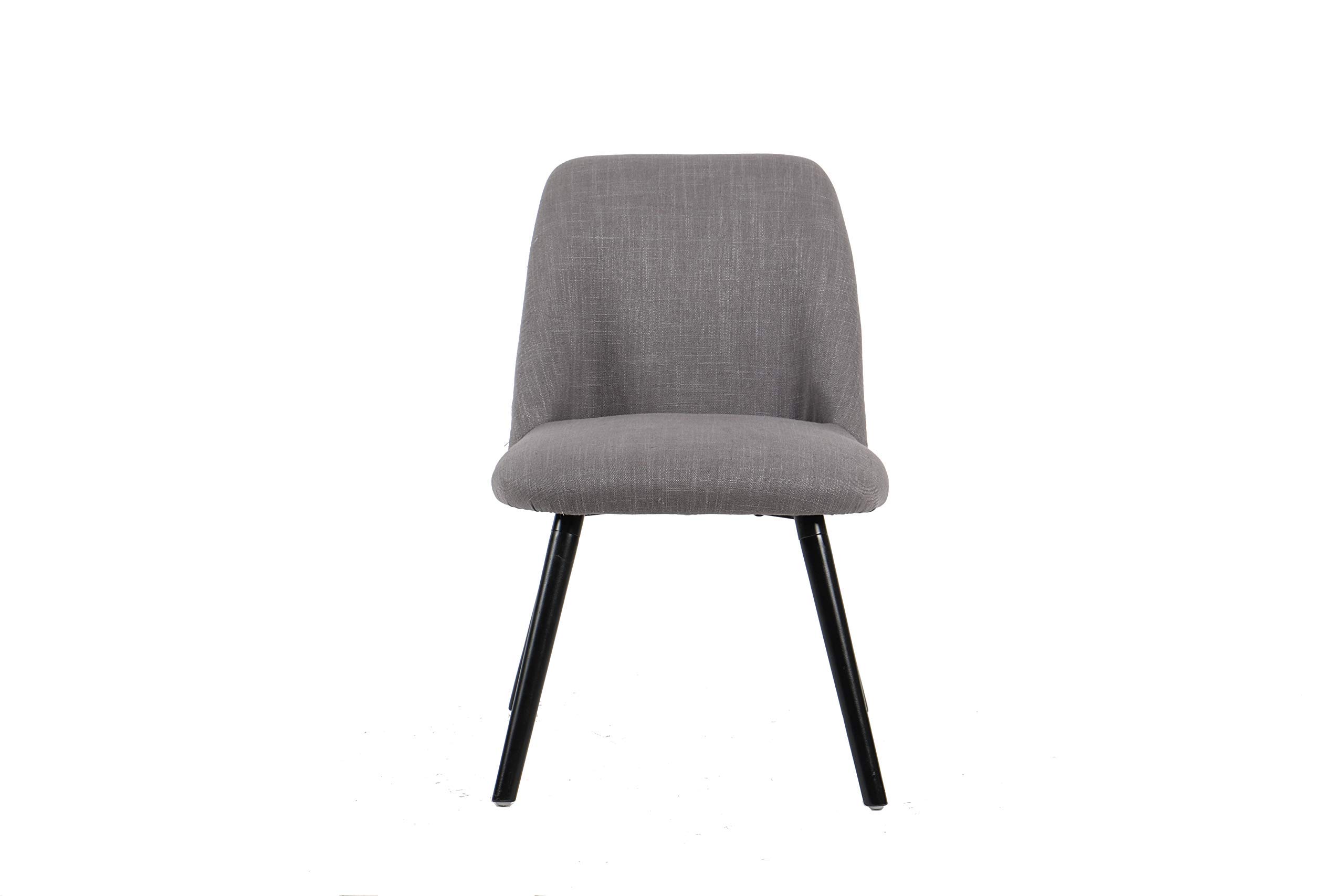 ASPECT Harlow Set of 2 Upholstered Dining Chair, Grey, 53.5(W) x69(D) x78(H) cm CH068DG