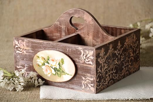 Caja Madera Handmade – Salero madera cajas de cocina decoración: Amazon.es: Hogar
