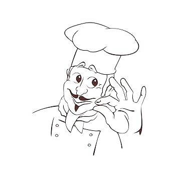 Buy Decor Kafe Home Decor Cartoon Chef Wall Sticker Wall Sticker For Bedroom Wall Art Wall Poster Pvc Vinyl 43 X 50 Cm Online At Low Prices In India Amazon In